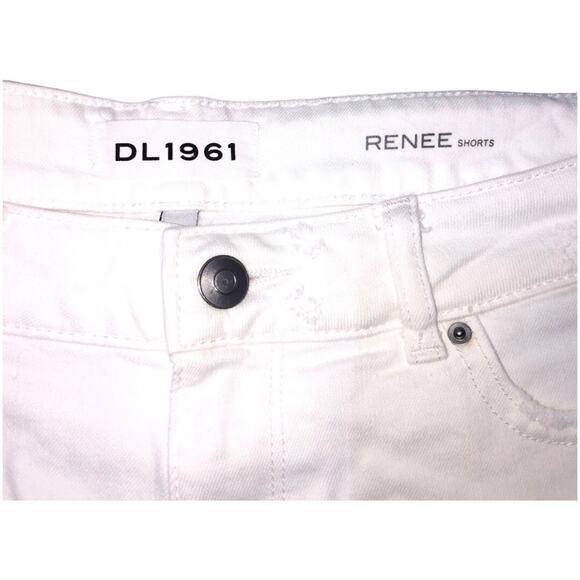 DL1961 Renee Cutoff Denim Shorts in Alpine White Size 25 EUC - Picture 9 of 14